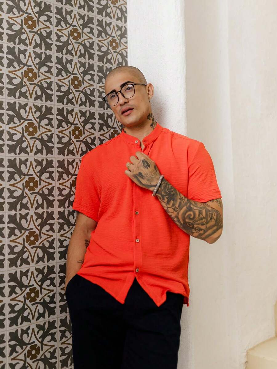 Camisa Masculina Manga Curta Gola Padre Qualidade Premium