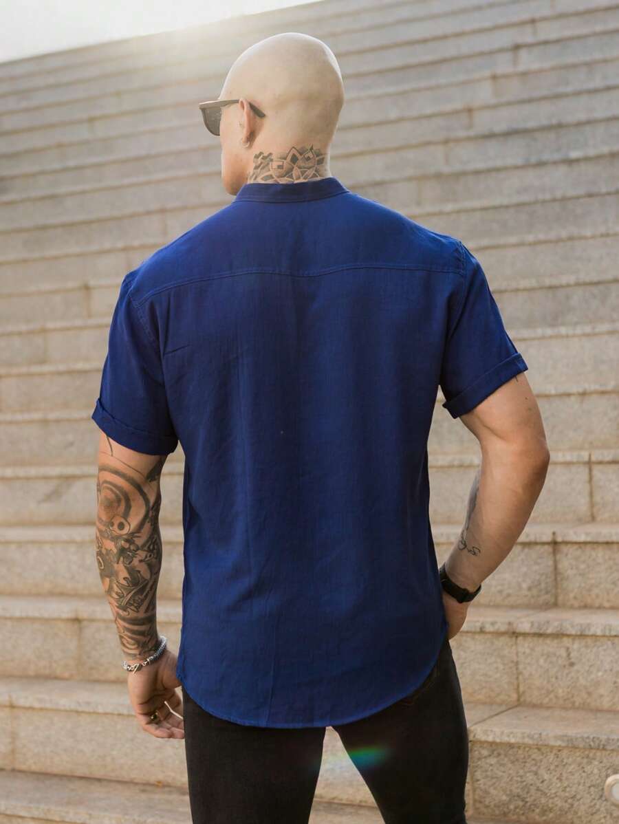 Camisa Masculina Manga Curta Gola Padre Qualidade Premium