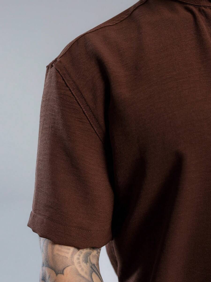 Camisa Masculina Manga Curta Gola Padre Qualidade Premium