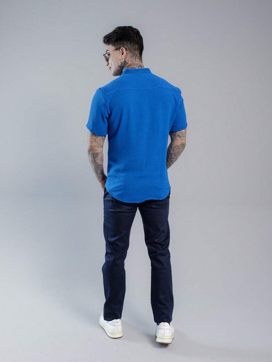 Camisa Masculina Manga Curta Gola Padre Qualidade Premium