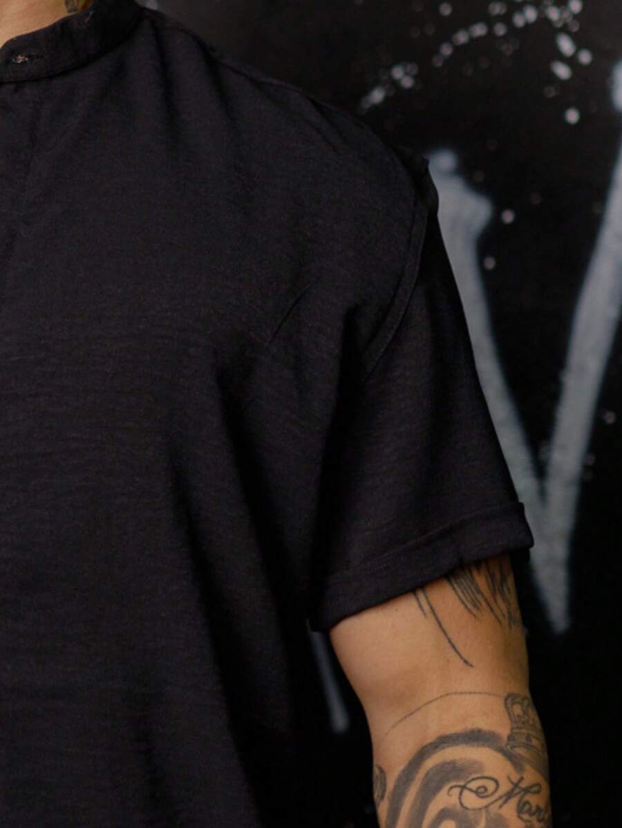 Camisa Masculina Manga Curta Gola Padre Qualidade Premium