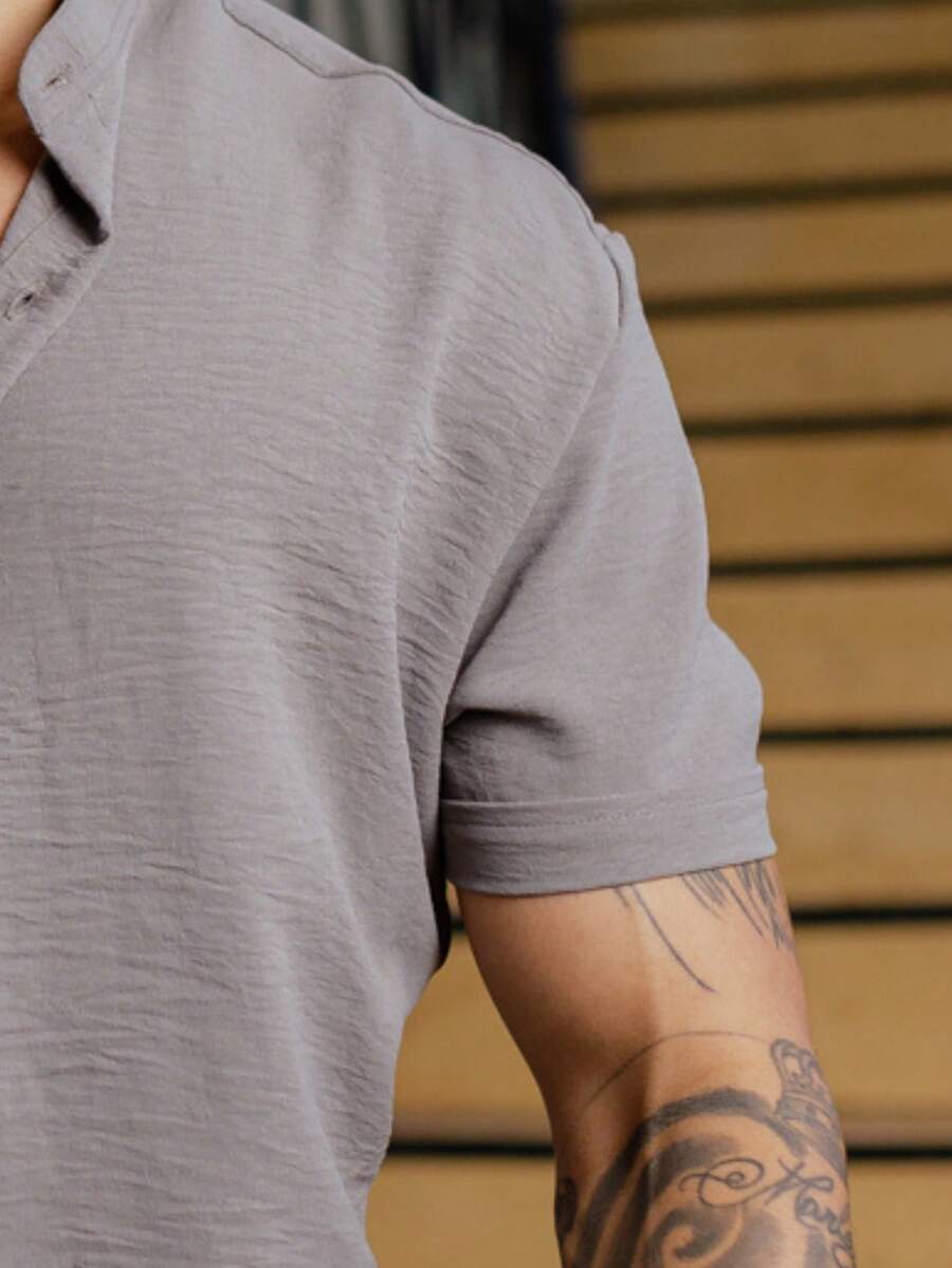 Camisa Masculina Manga Curta Gola Padre Qualidade Premium