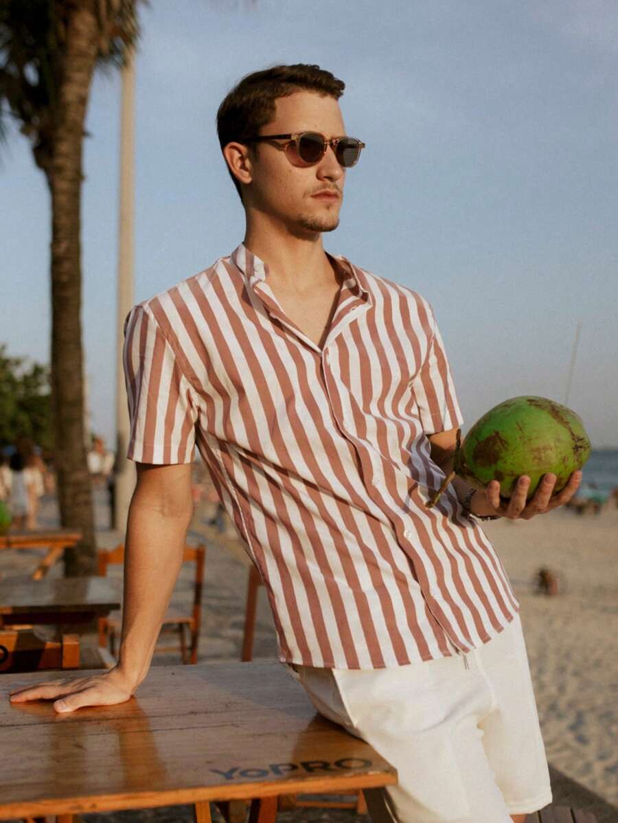 Camisa Masculina Manga Curta Gola Padre Qualidade Premium