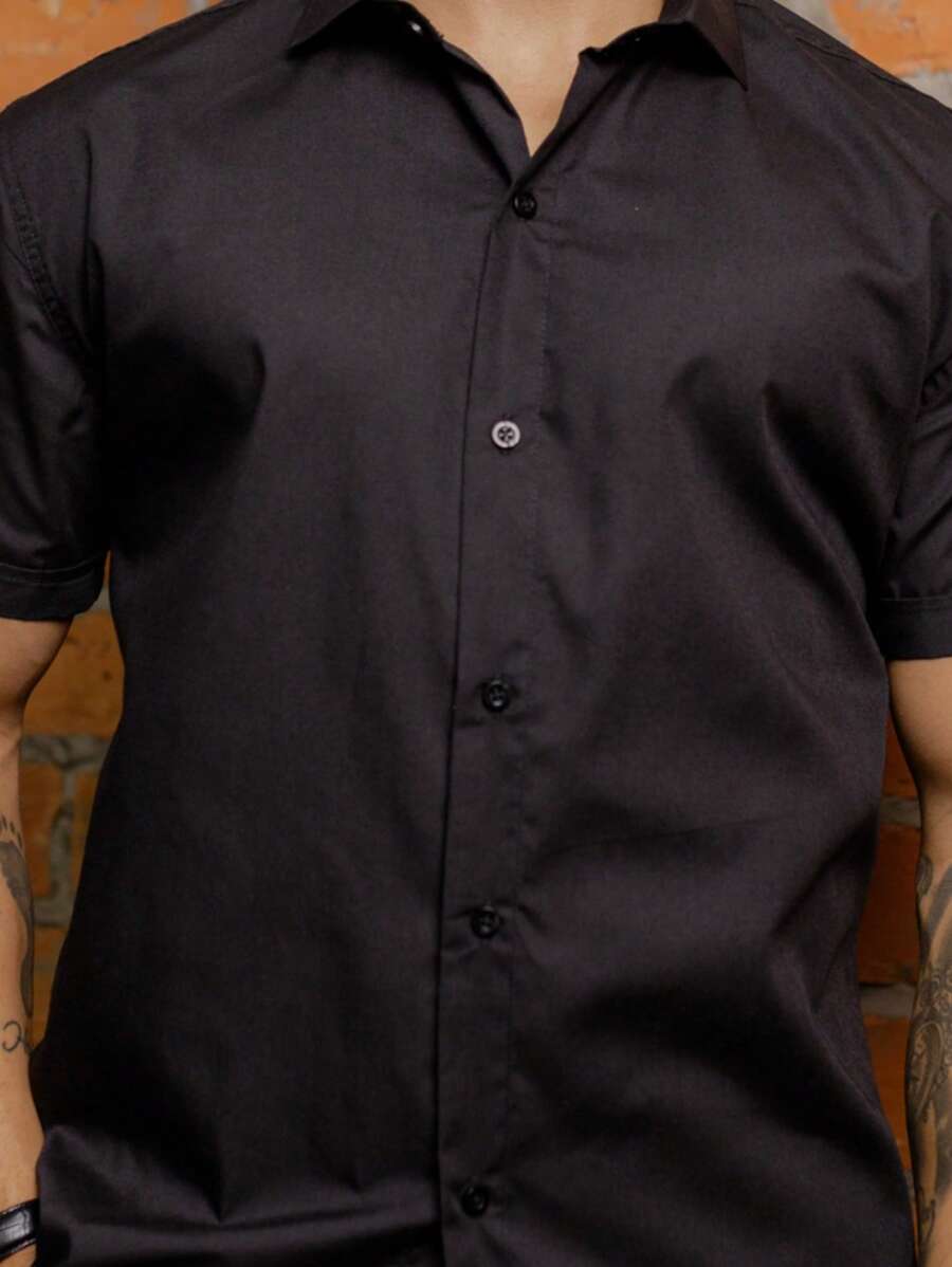 Camisa Masculina Manga Curta Gola Padre Qualidade Premium