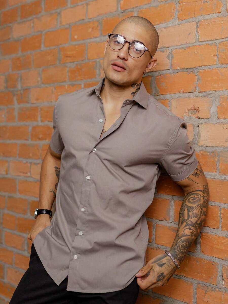 Camisa Masculina Manga Curta Gola Padre Qualidade Premium