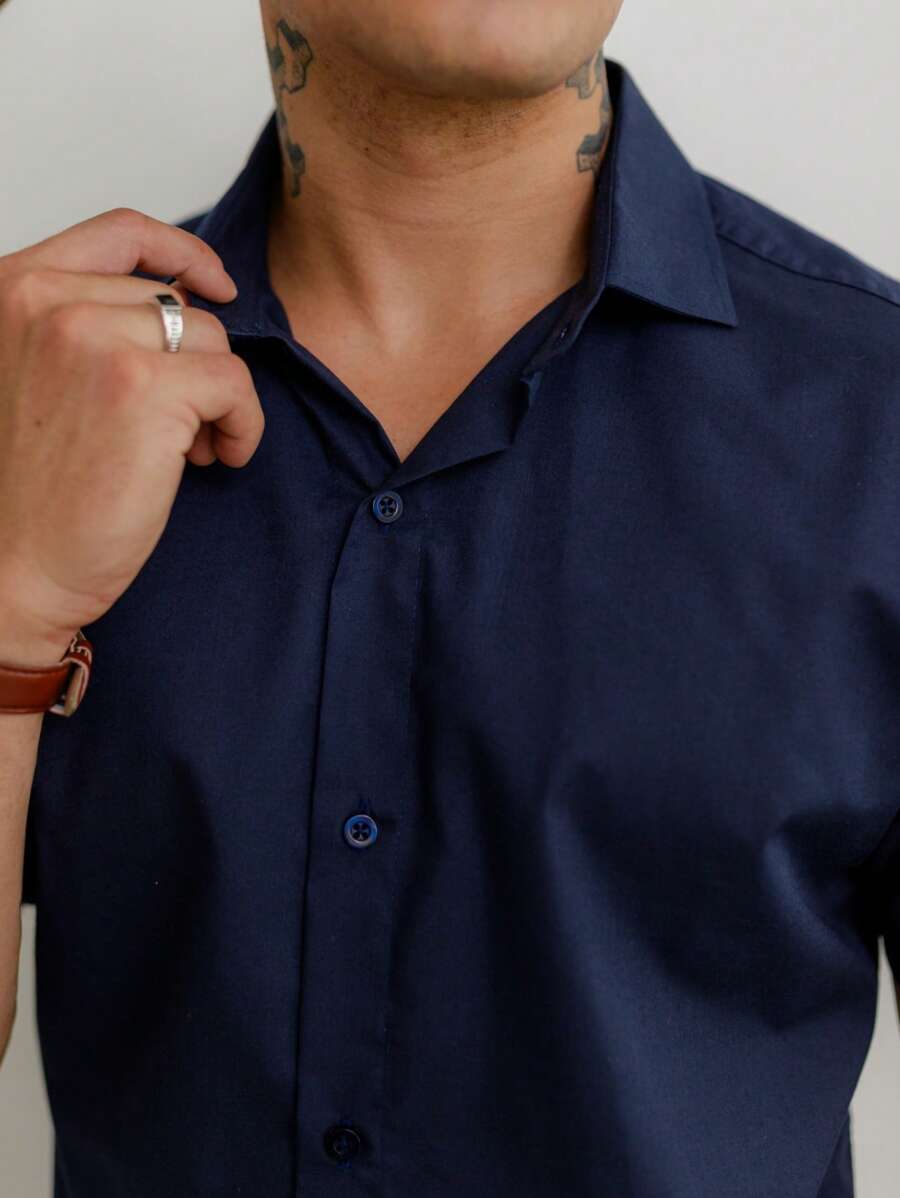 Camisa Masculina Manga Curta Gola Padre Qualidade Premium