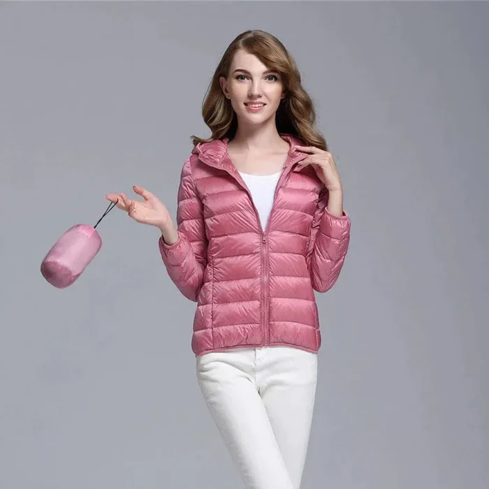 Jaqueta Puffer Feminina Básica com Capuz Annabele