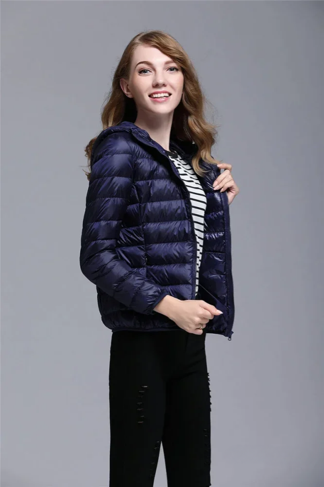 Jaqueta Puffer Feminina Básica com Capuz Annabele