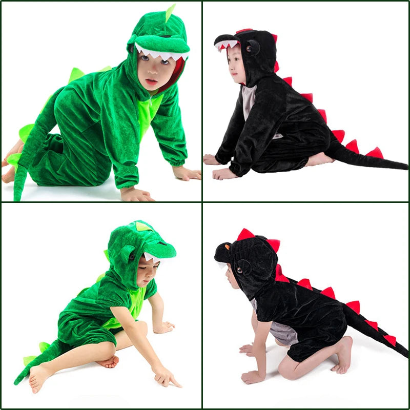 Fantasia Unissex Dinossauro Infantil – Roupa de Festa, Escola e Brincadeiras