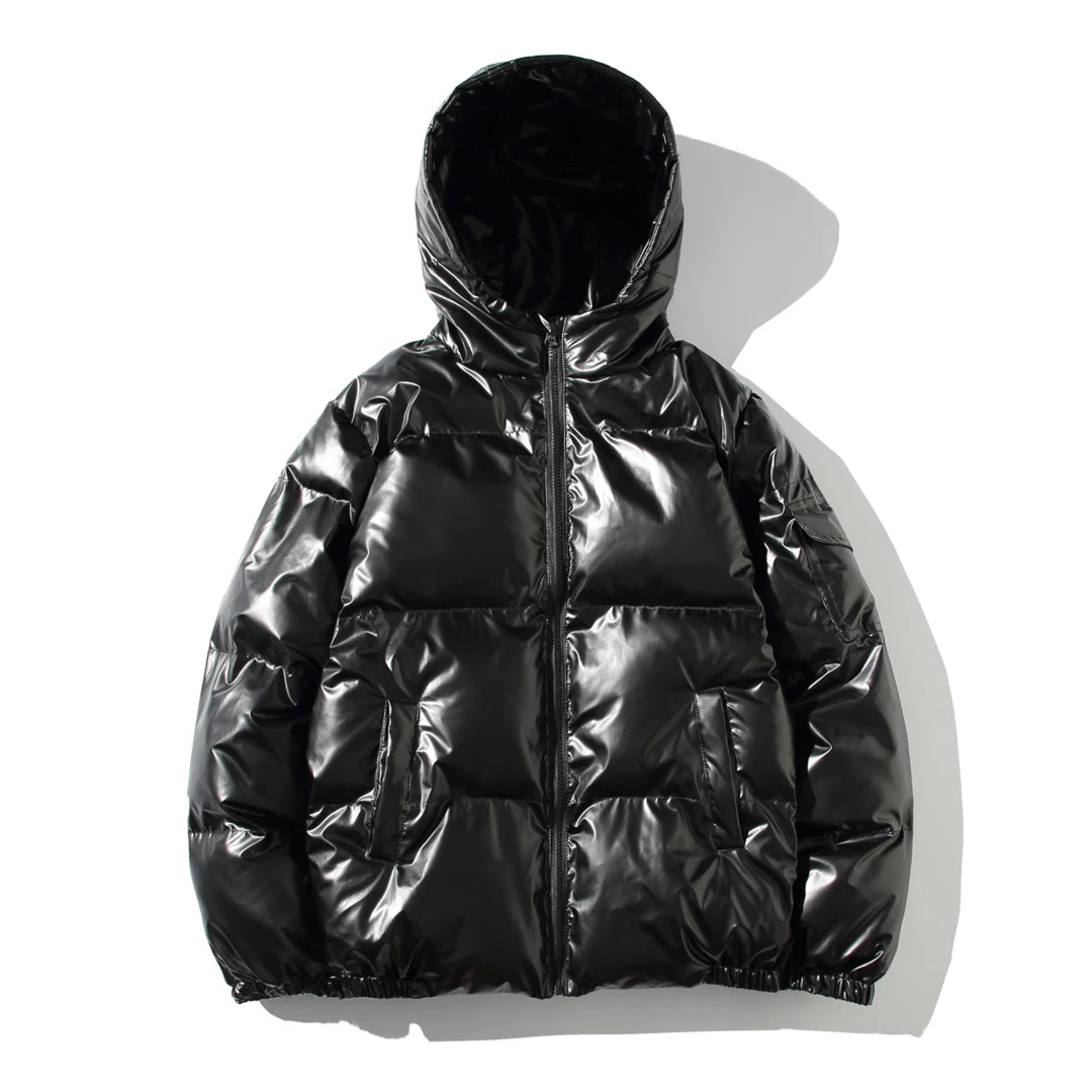 Jaqueta Parka Masculina com Capuz Forro Quente Design Corta-Vento com Zíper – (Promoção de Inverno 2025)