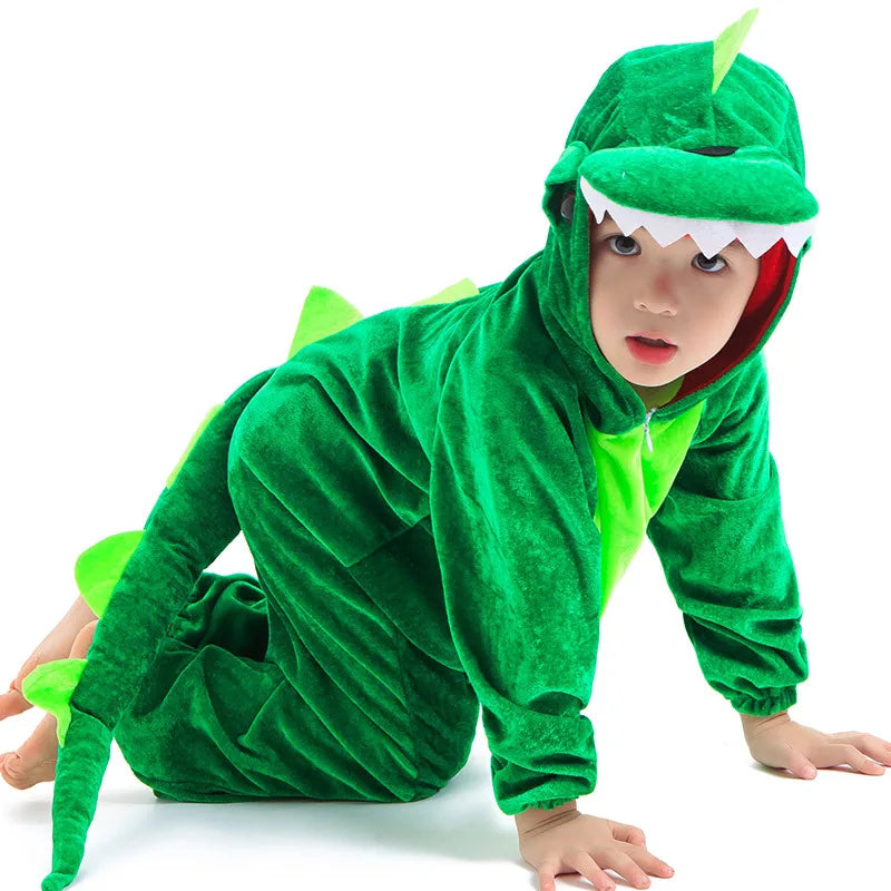 Fantasia Unissex Dinossauro Infantil – Roupa de Festa, Escola e Brincadeiras