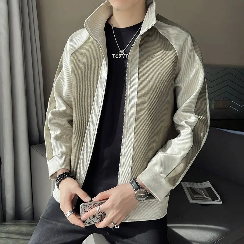 Jaqueta Masculina Para Inverno Estilo Casual com Gola Alta – (Promoção de Inverno 2025)