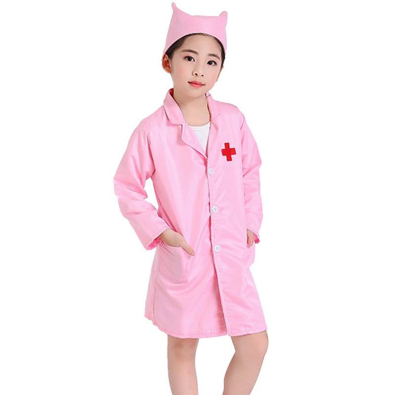 Fantasia Infantil de Médico e Enfermeira – Roupinha Unissex para Brincar de Profissões