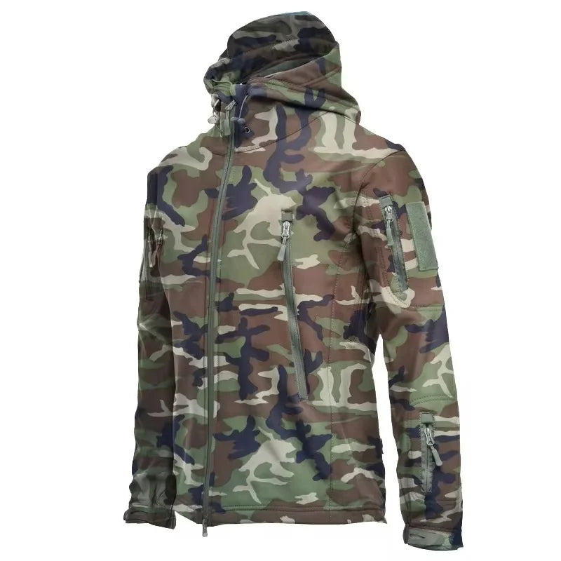 Jaqueta Tática Masculina Impermeável Corta-Vento com Capuz - (Promoção de Inverno 2025)