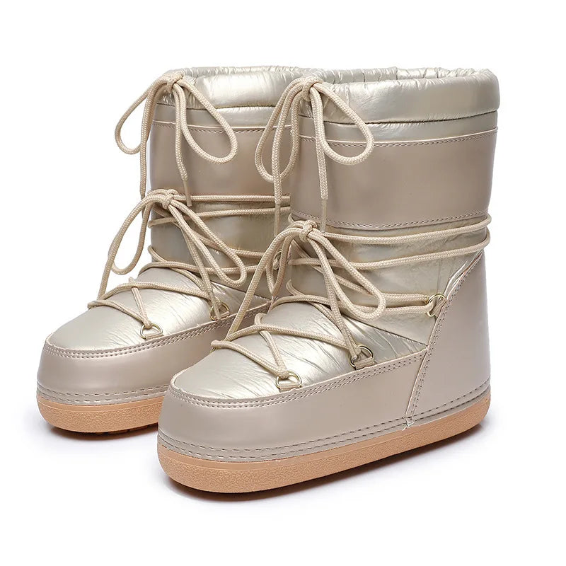Bota Feminina Impermeável com Cano Curto e Solado Antiderrapante Estilo Moderno Conforto Térmico – (Promoção de Inverno 2025)