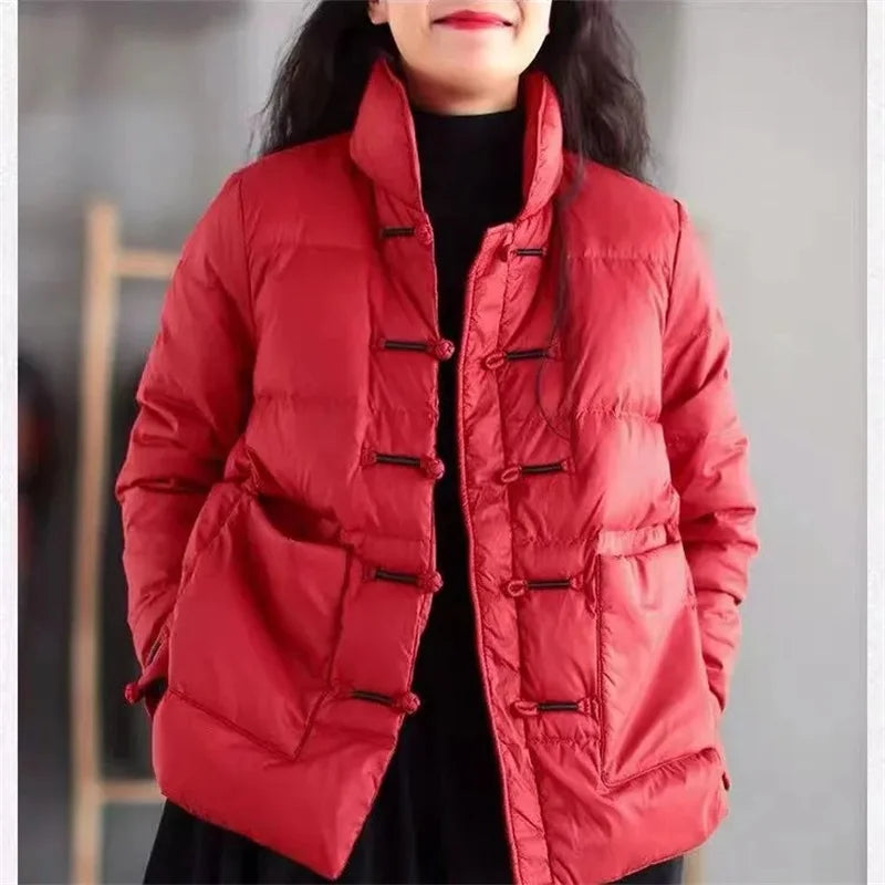 Casaco Feminino Acolchoado Para Inverno de Algodão (Promoção de Inverno 2025)