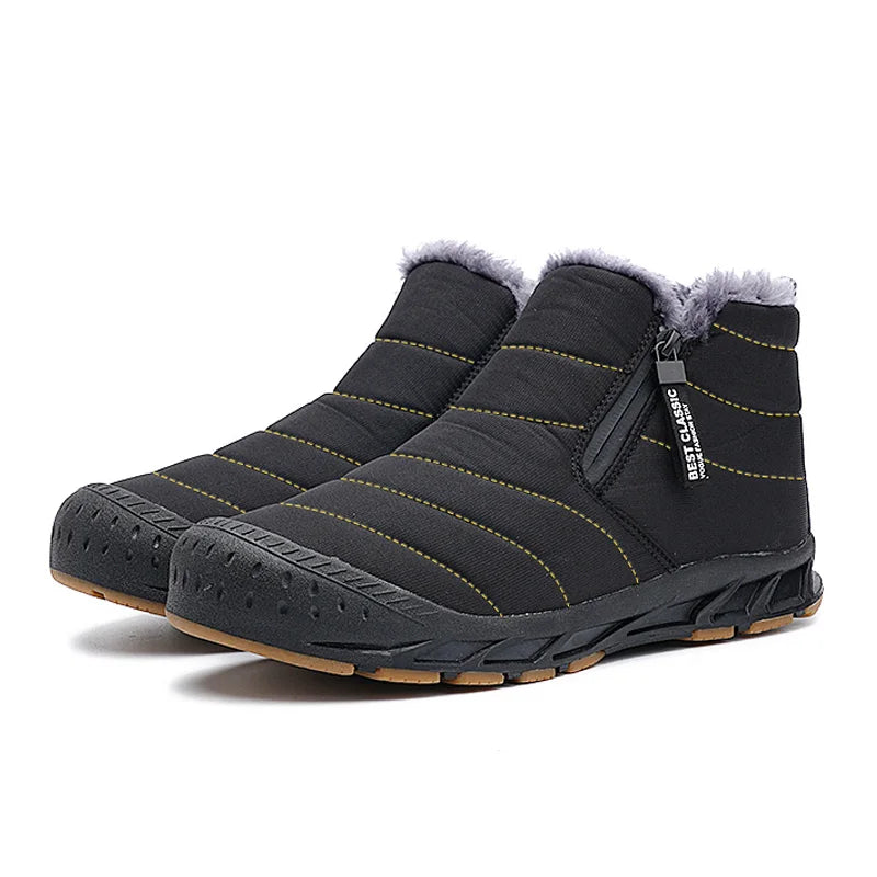 Bota Masculina de Inverno com Zíper e Forro Interno Confortável - (Promoção de Inverno 2025)