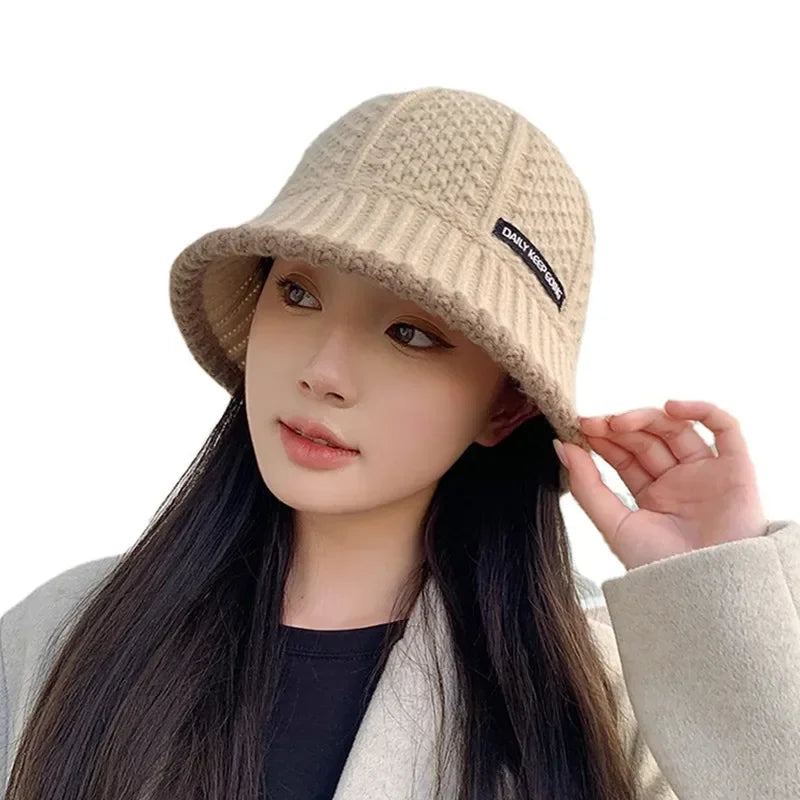 Chapéu Feminino de Lã Estilo Coreano com Visual Retrô – (Promoção de Inverno 2025)