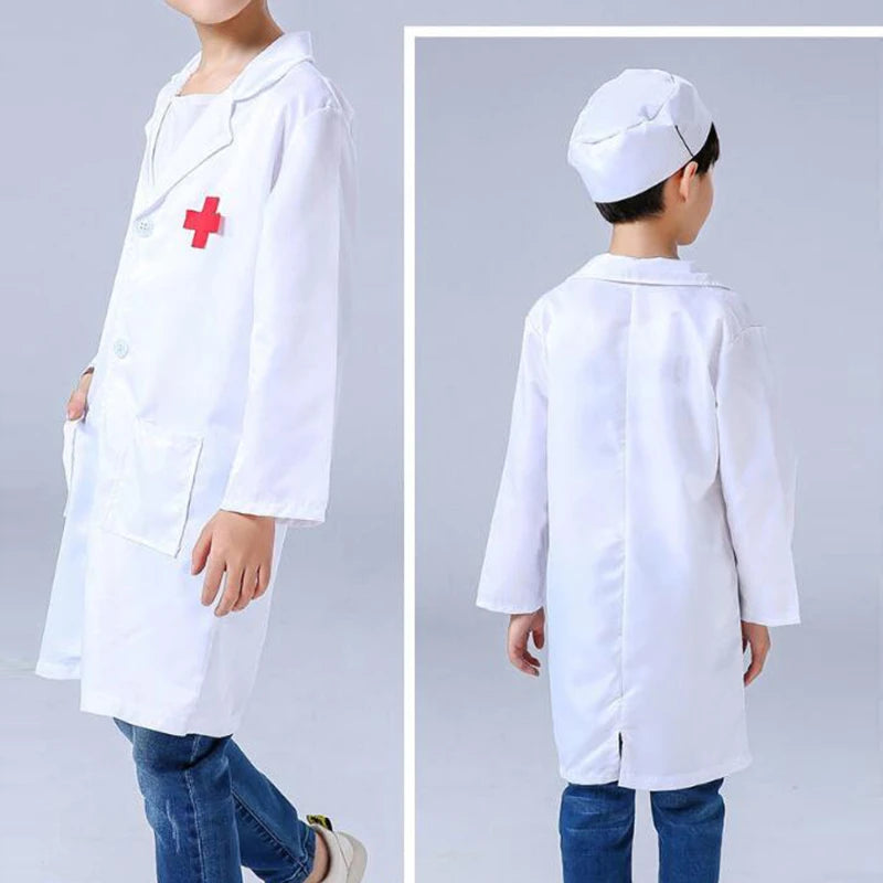 Fantasia Infantil de Médico e Enfermeira – Roupinha Unissex para Brincar de Profissões
