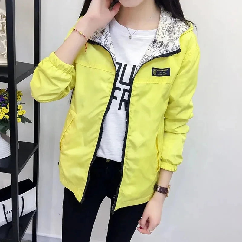 Casaco Feminino Reversível com Capuz (Promoção de Inverno 2025)