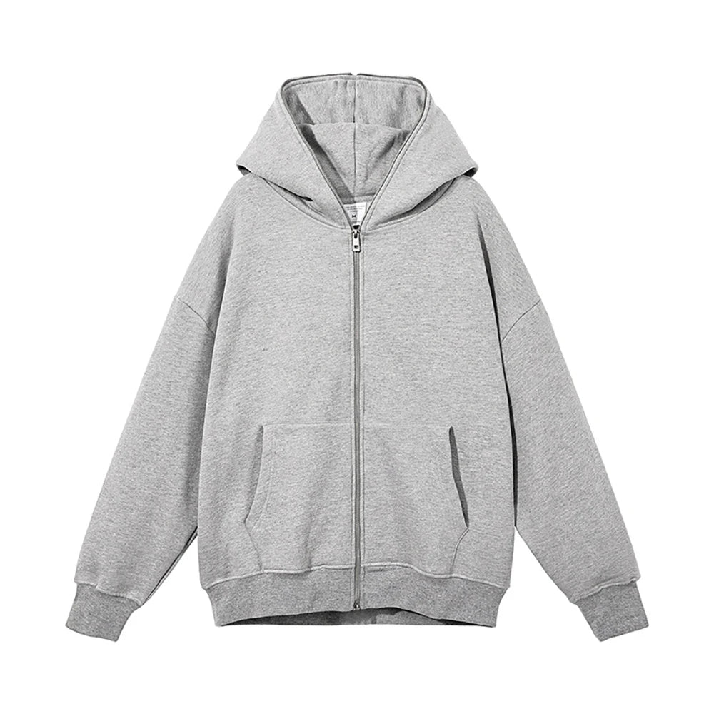 Jaqueta Masculina Moletom com Capuz Retrô e Zíper (Promoção de Inverno 2025)