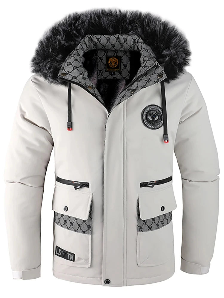 Casaco Masculino com Capuz Impermeável Acolchoado - (Promoção de Inverno 2025)