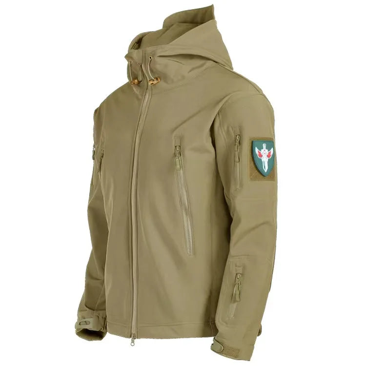 Jaqueta Tática Masculina Impermeável Corta-Vento com Capuz - (Promoção de Inverno 2025)