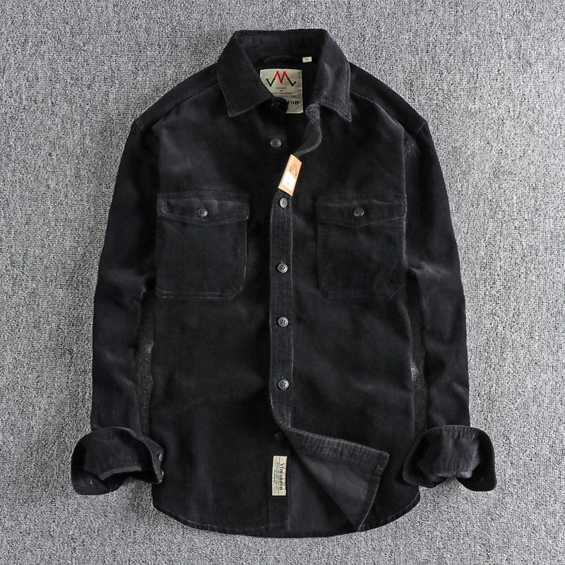 Jaqueta Masculina de Veludo Cotelê Vintage (Promoção de Inverno 2025)