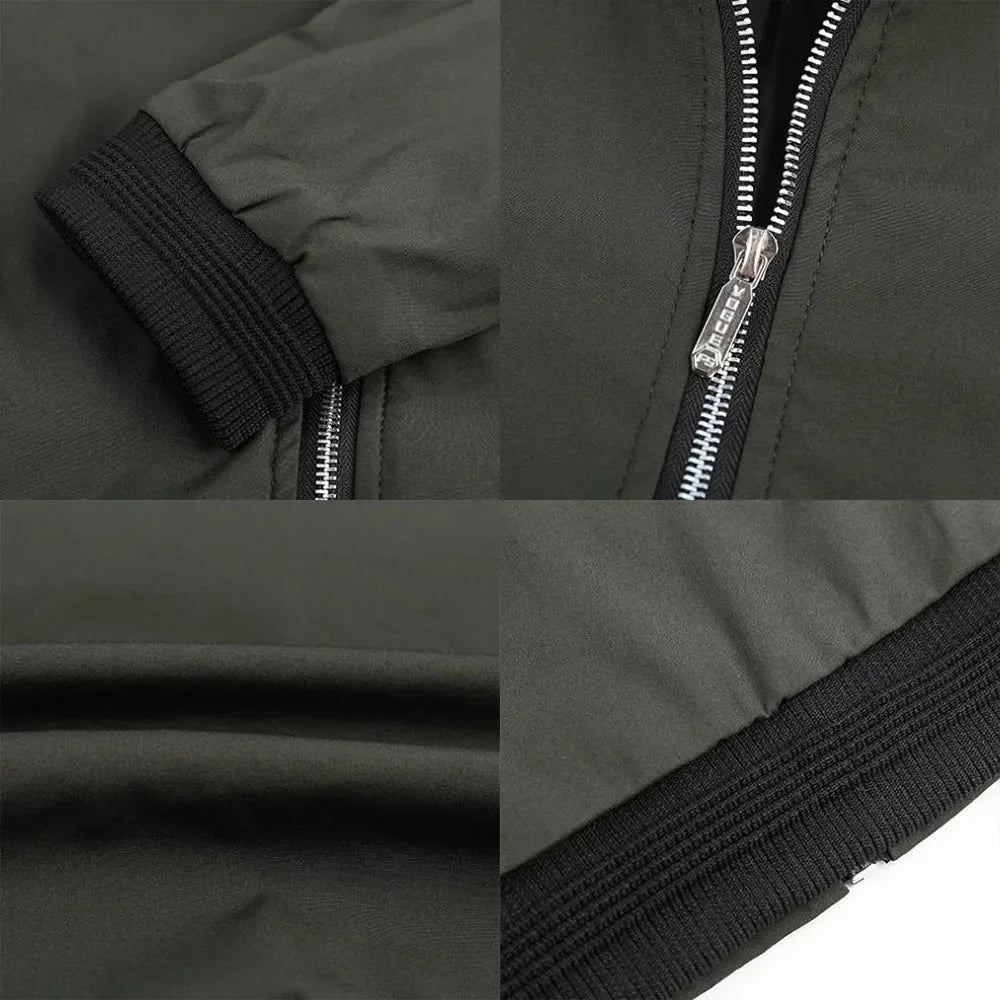 Jaqueta Masculina Bomber com Zíper Estilo Streetwear Elegante – (Promoção de Inverno 2025)