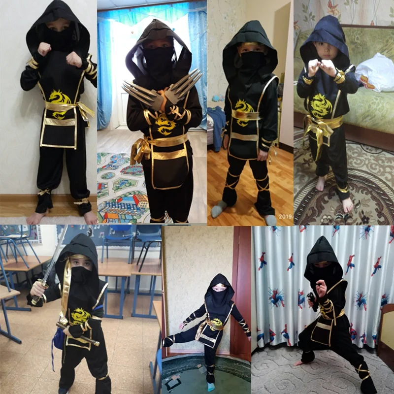 Fantasia Infantil Ninja Preto – Conjunto com Máscara e Acessórios
