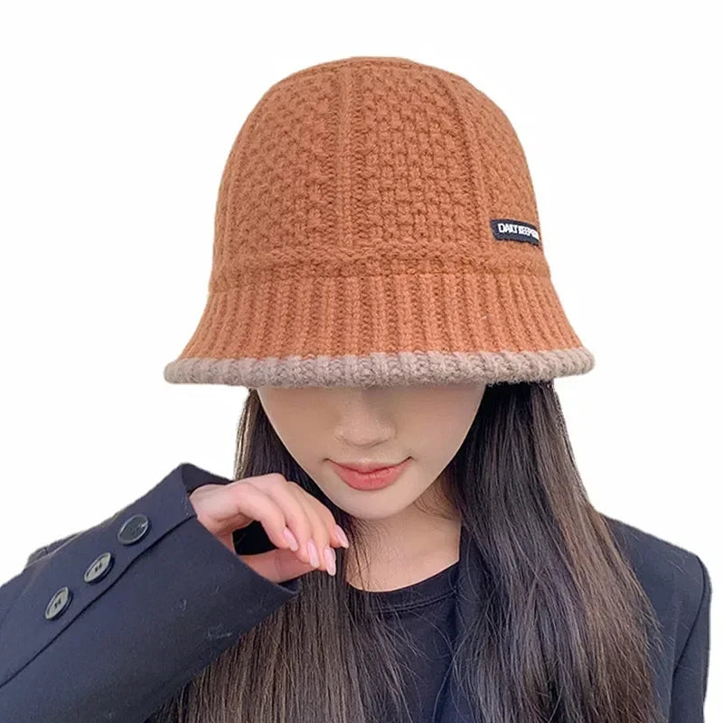 Chapéu Feminino de Lã Estilo Coreano com Visual Retrô – (Promoção de Inverno 2025)
