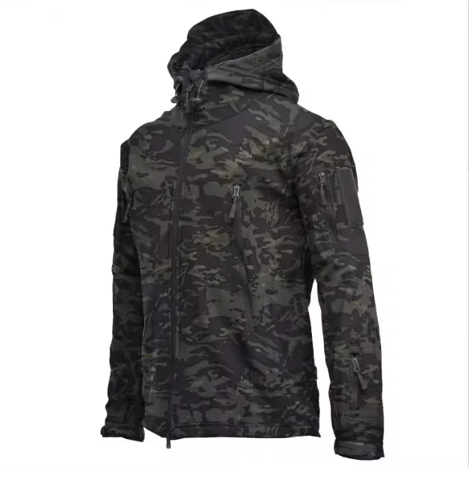 Jaqueta Tática Masculina Impermeável Corta-Vento com Capuz - (Promoção de Inverno 2025)