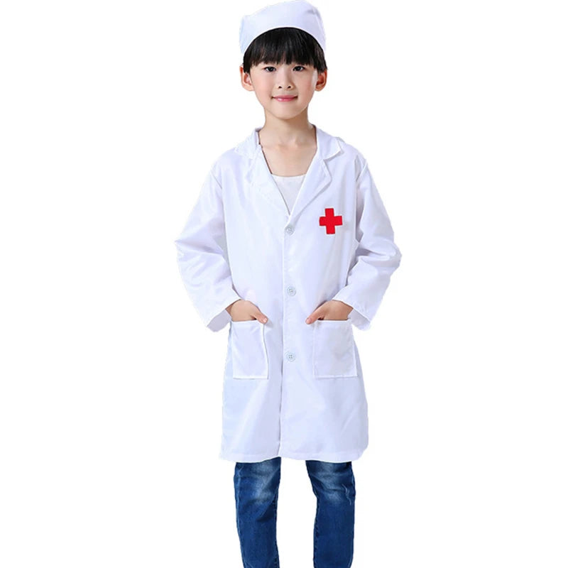 Fantasia Infantil de Médico e Enfermeira – Roupinha Unissex para Brincar de Profissões
