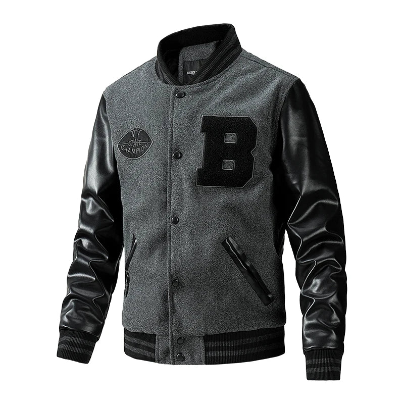 Jaqueta Masculina Baseball Larga Estilo Casual - (Promoção de Inverno 2025)