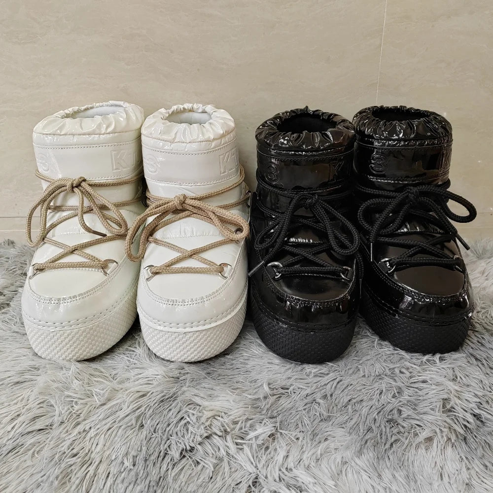 Bota Plataforma Feminina Cano Curto Impermeável Conforto e Estilo Para o Inverno – (Promoção de Inverno 2025)