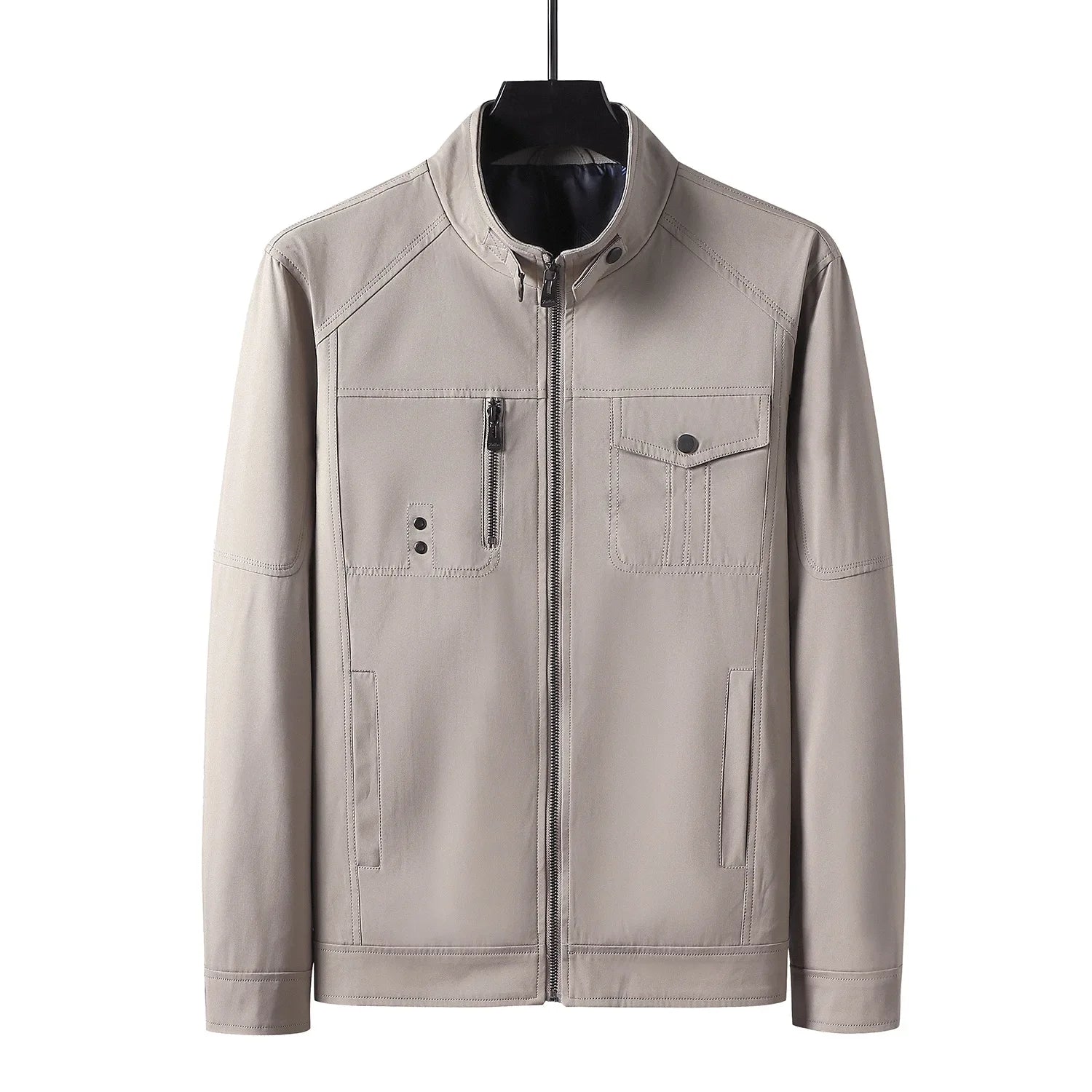 Jaqueta Bomber Masculina Slim Casual com Zíper e Gola Estilo Baseball – (Promoção de Inverno 2025)