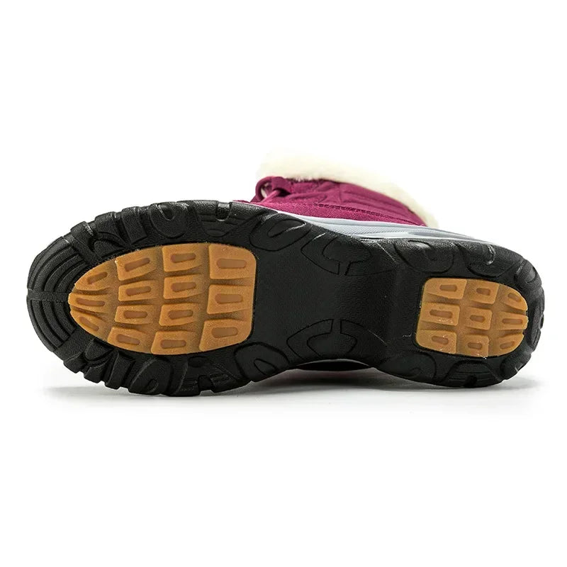 Bota Feminina de Inverno com Cadarço Forro Quente Design Impermeável – (Promoção de Inverno 2025)