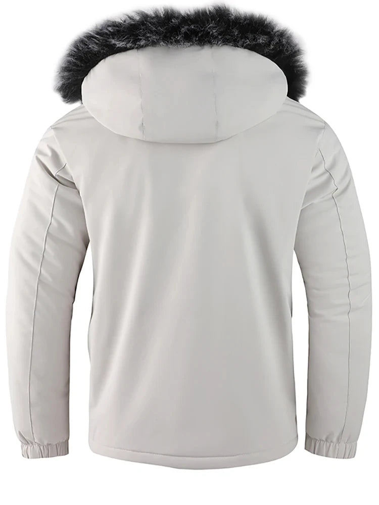 Casaco Masculino com Capuz Impermeável Acolchoado - (Promoção de Inverno 2025)
