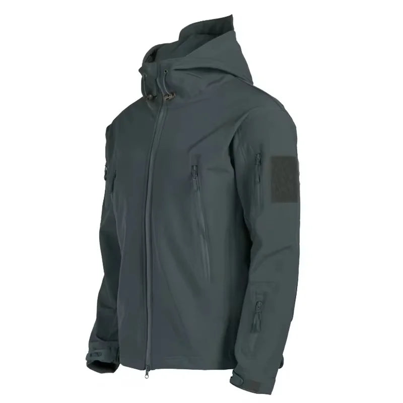 Jaqueta Tática Masculina Impermeável Corta-Vento com Capuz - (Promoção de Inverno 2025)