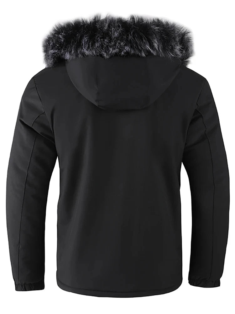 Casaco Masculino com Capuz Impermeável Acolchoado - (Promoção de Inverno 2025)