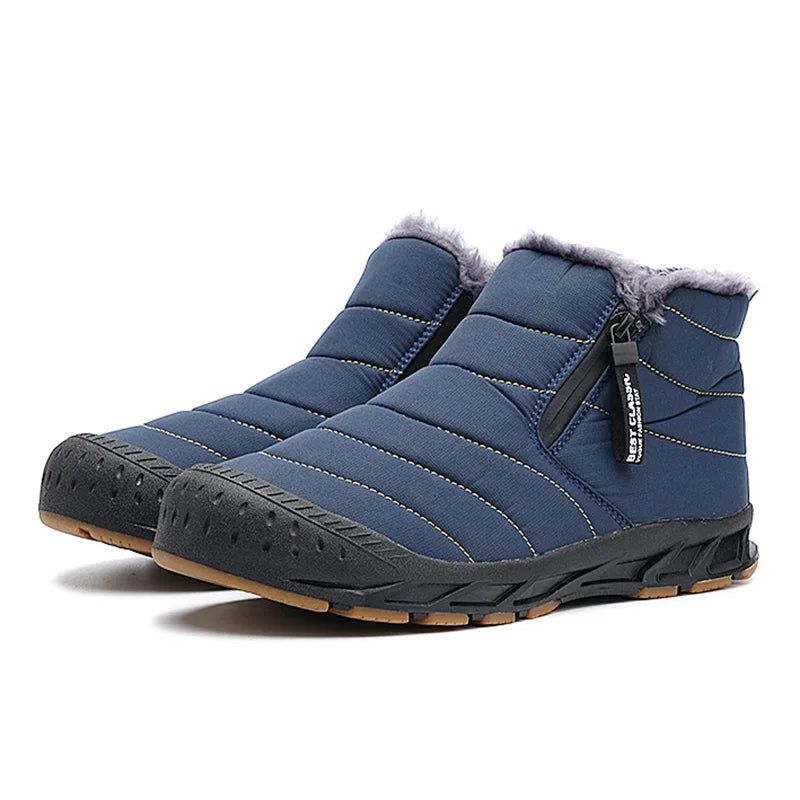 Bota Masculina de Inverno com Zíper e Forro Interno Confortável - (Promoção de Inverno 2025)