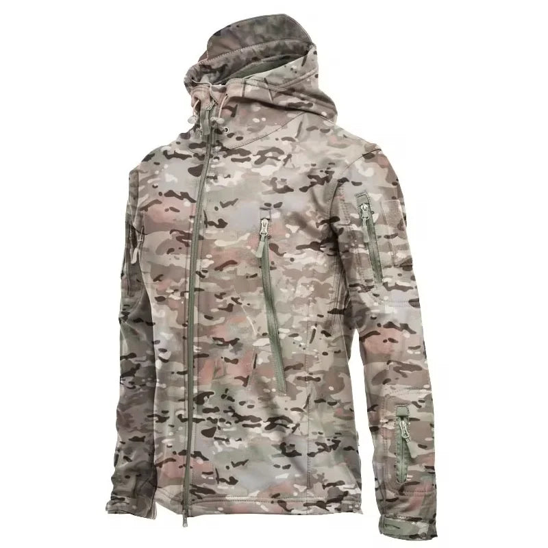 Jaqueta Tática Masculina Impermeável Corta-Vento com Capuz - (Promoção de Inverno 2025)