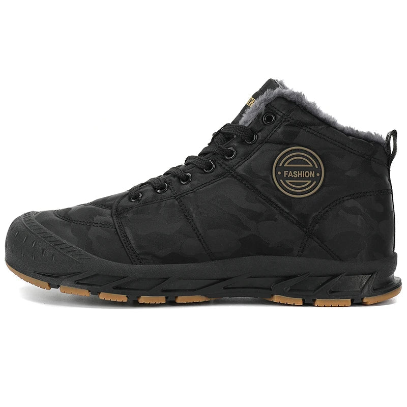 Bota Masculina de Inverno Antiderrapante com Forro Quente Leve e Minimalista – (Promoção de Inverno 2025)