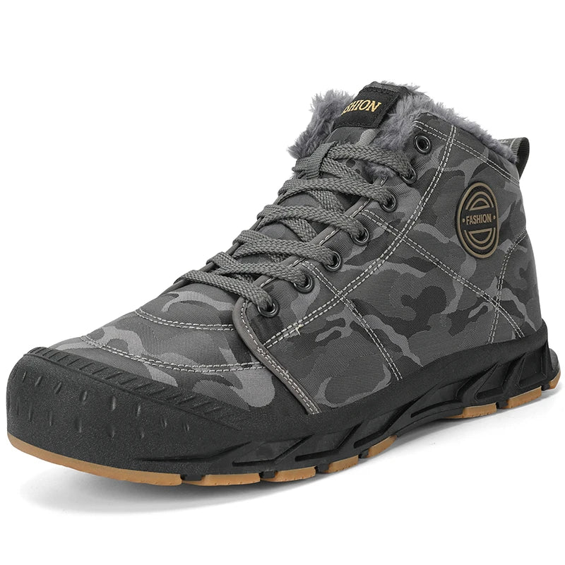 Bota Masculina de Inverno Antiderrapante com Forro Quente Leve e Minimalista – (Promoção de Inverno 2025)