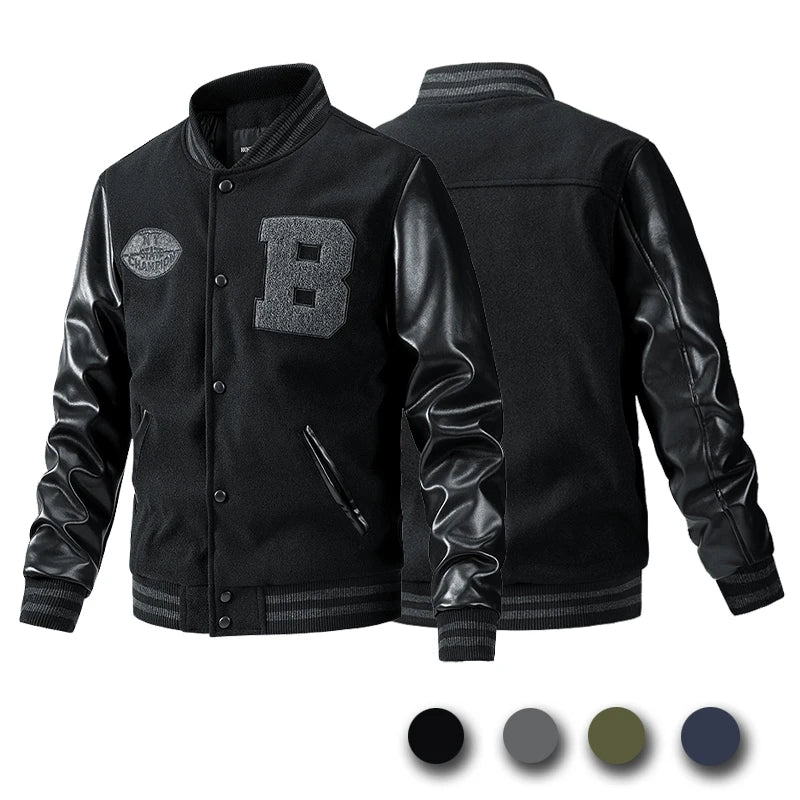 Jaqueta Masculina Baseball Larga Estilo Casual - (Promoção de Inverno 2025)