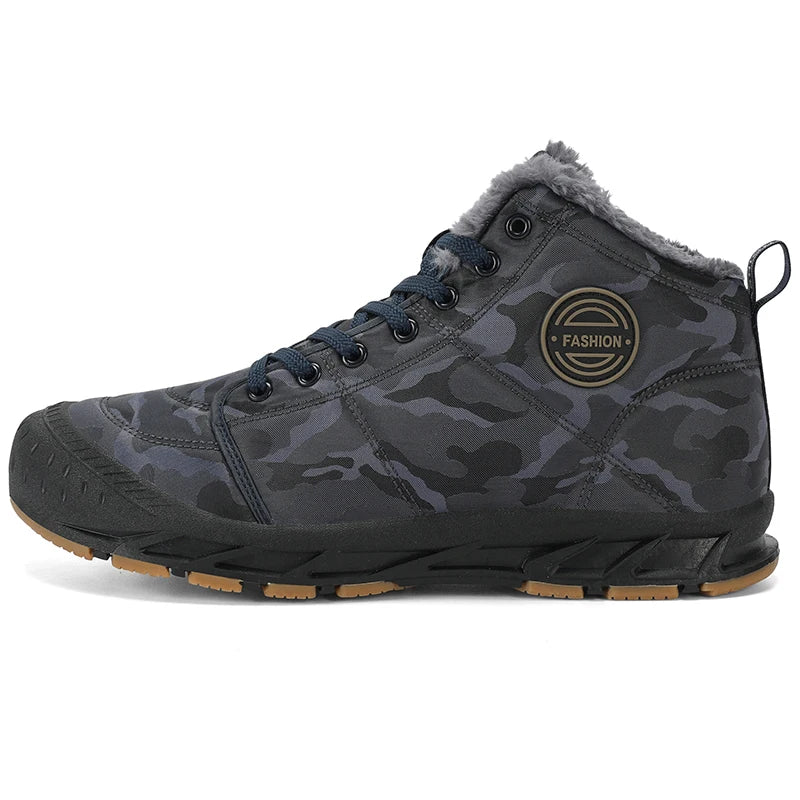Bota Masculina de Inverno Antiderrapante com Forro Quente Leve e Minimalista – (Promoção de Inverno 2025)