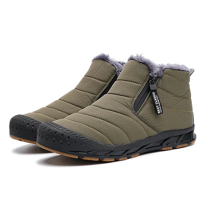 Bota Masculina de Inverno com Zíper e Forro Interno Confortável - (Promoção de Inverno 2025)