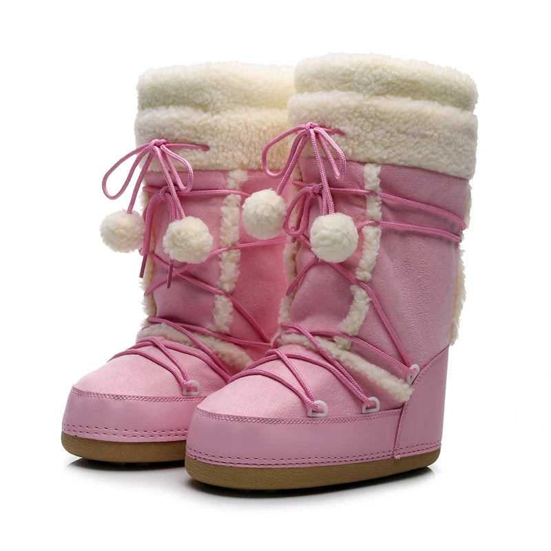 Bota Feminina de Cano Médio com Plataforma e Forro Confortável – (Promoção de Inverno 2025)