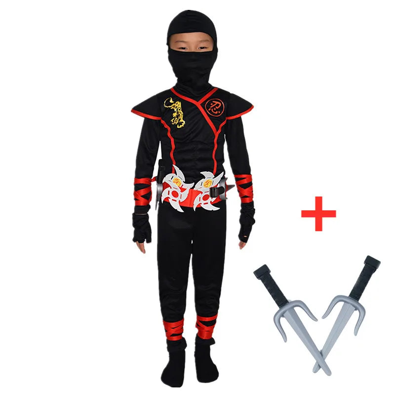 Fantasia Infantil Ninja Preto – Conjunto com Máscara e Acessórios