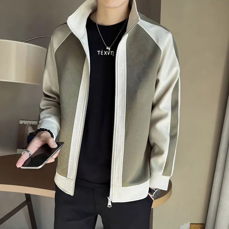 Jaqueta Masculina Para Inverno Estilo Casual com Gola Alta – (Promoção de Inverno 2025)